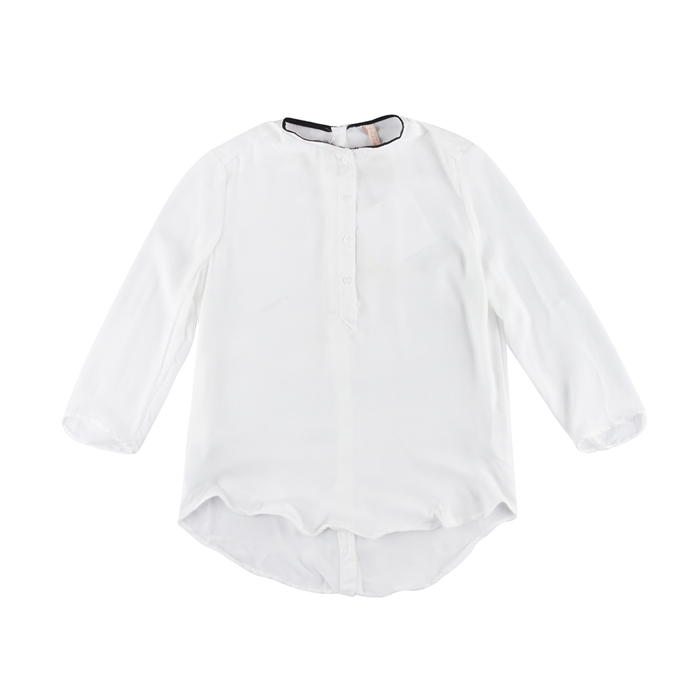 Stockpapa Bershka، قمصان بيضاء رخيصة ذات أزرار شفافة قابلة للتنفس للسيدات