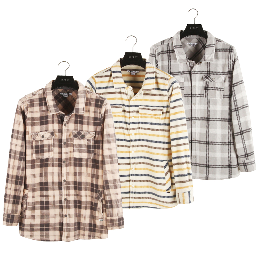 Stockpapa Oneill، قميص منقوش من الصوف القطبي عالي الجودة للسيدات بنسبة 100% من 3 ألوان